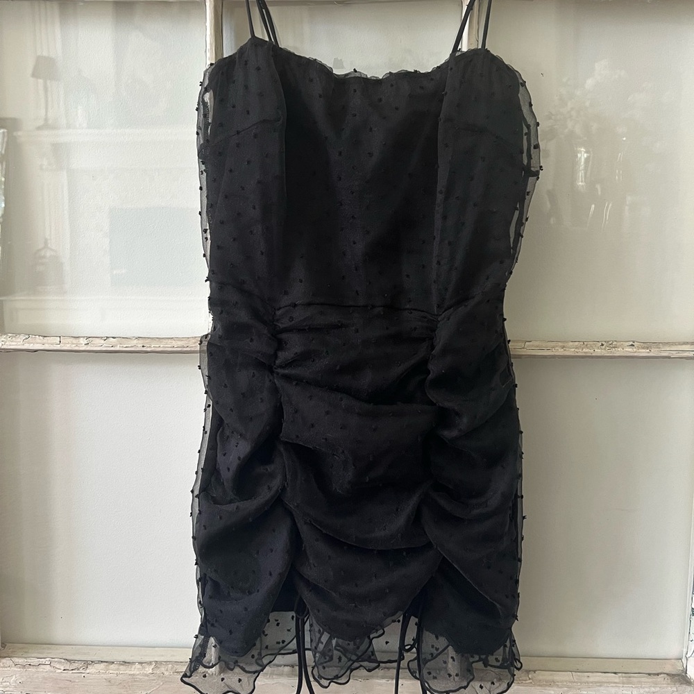 Lucy in the sky Emilee ruffle dress black small